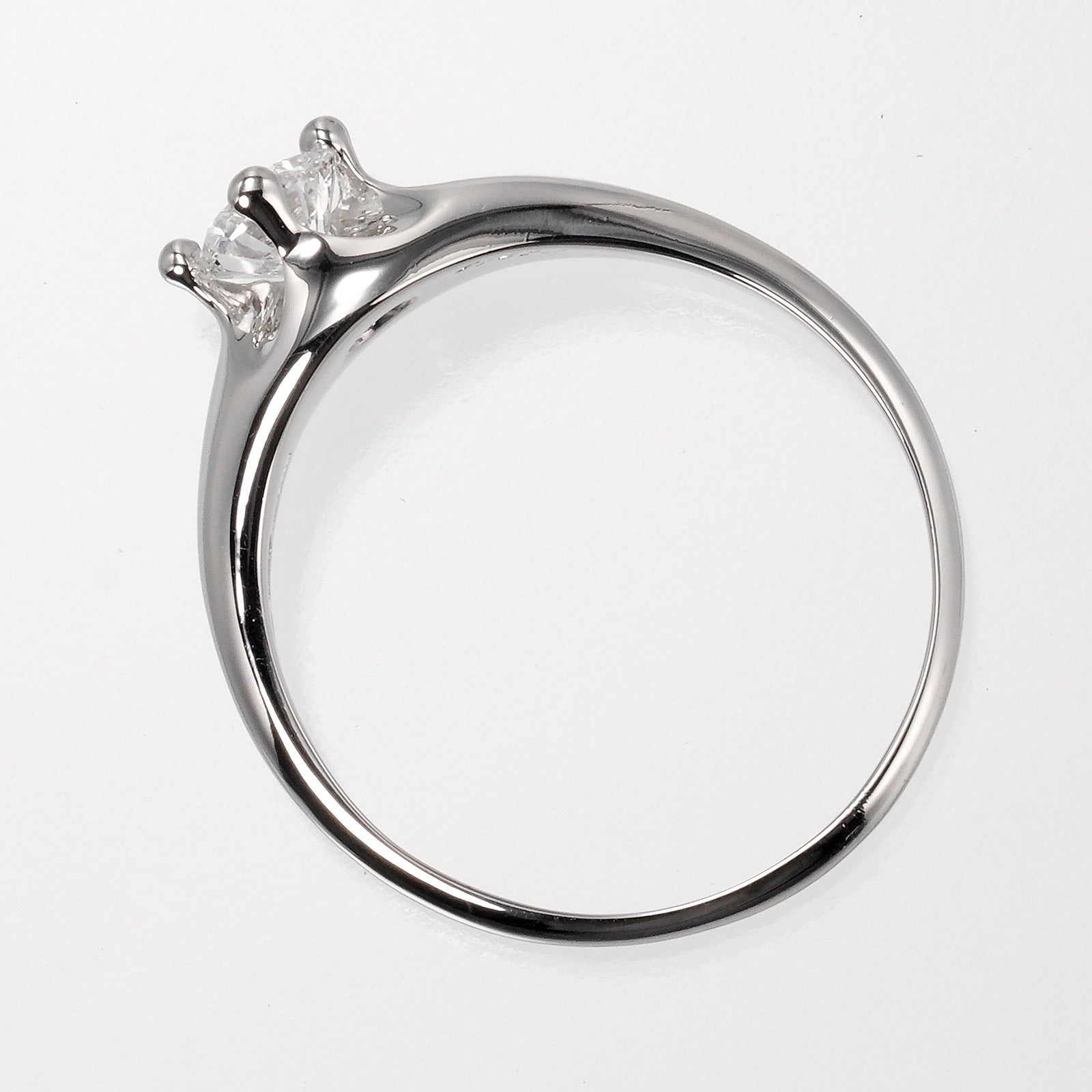 Bulgari Crown Solitaire Ring Ring . 19 0.575ct/VS1/E/1EX Pt950 Platinum Diamond BVLGARI 【Superior】 A+ Ranked