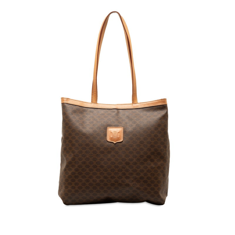 Celine Macadam Handbag Tote Bag Brown PVC Leather  Celine