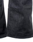 Balenciaga 21 years Cotton x Polyester Denim Pants XS Men Black 697833 Destroy Processing Super Baggy
