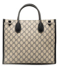 Gucci GG Supreme GG Small Tote Bag 2WAY 659983 Beige Black PVC Leather  Gucci