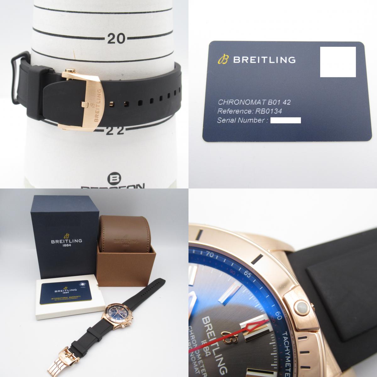 Breitling Breitling Chronomat  K18PG (Pink G)  rbelt Grey Antrasite RB0134