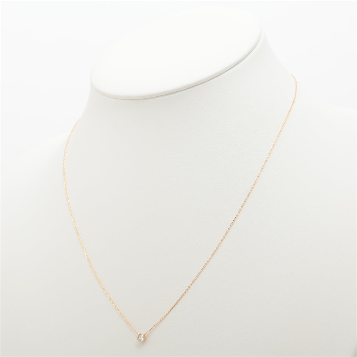 Agat diamond necklace K18 (YG) 1.1g 0.2n