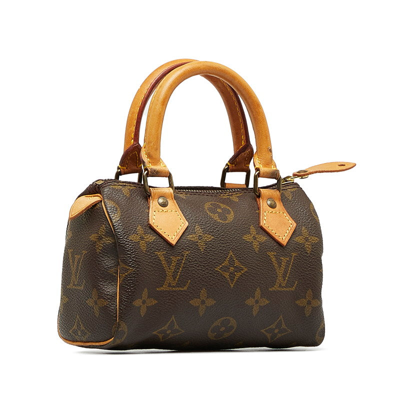 Louis Vuitton Monogram Mini Speedy Handbag M41534 Brown PVC Leather  Louis Vuitton