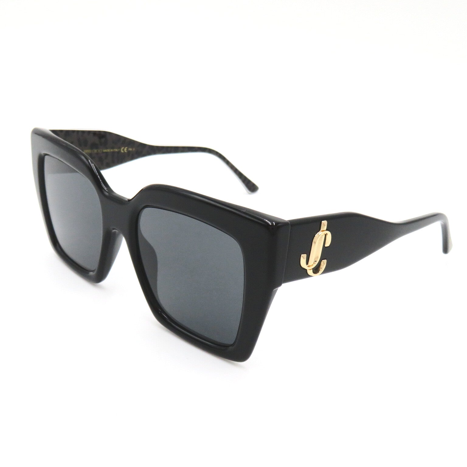 Jimmy Choo Sun Glasses   Plastic   Black / Gr / Gray Dark Lenses ELENI/G 1EI/IR