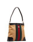 Gucci Sey Line  Handbag 0014231 Brown Multicolor Canvas Leather  Gucci