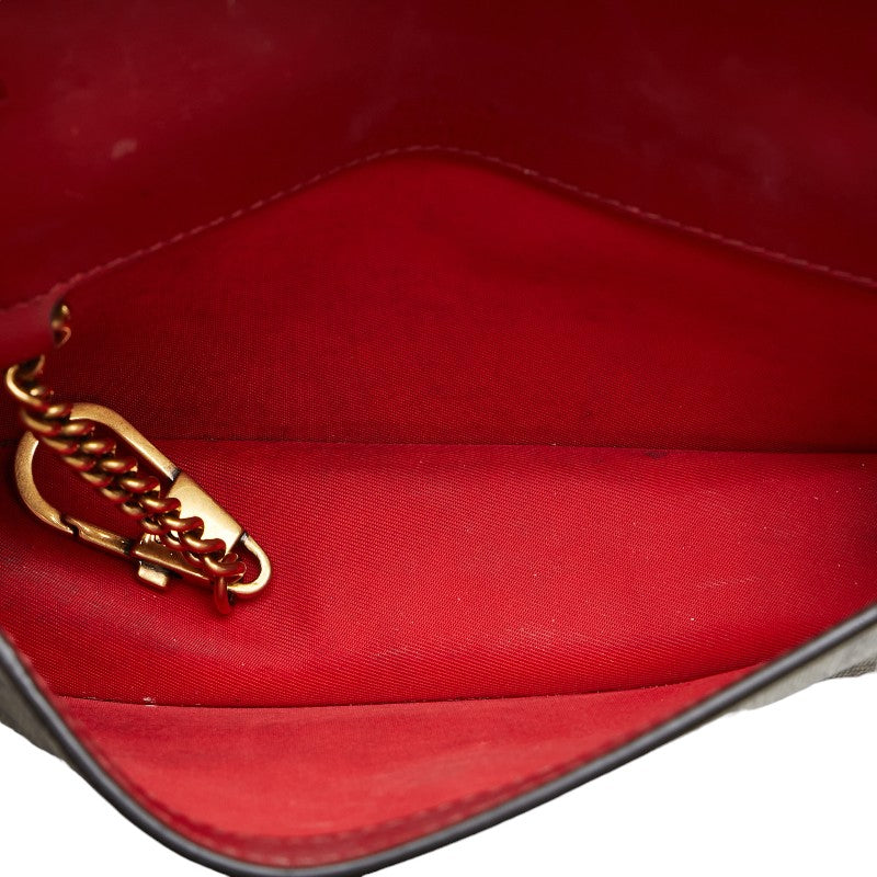 Gucci Cherry Chain Shoulder Bag 481291 Beige PVC Leather  Gucci