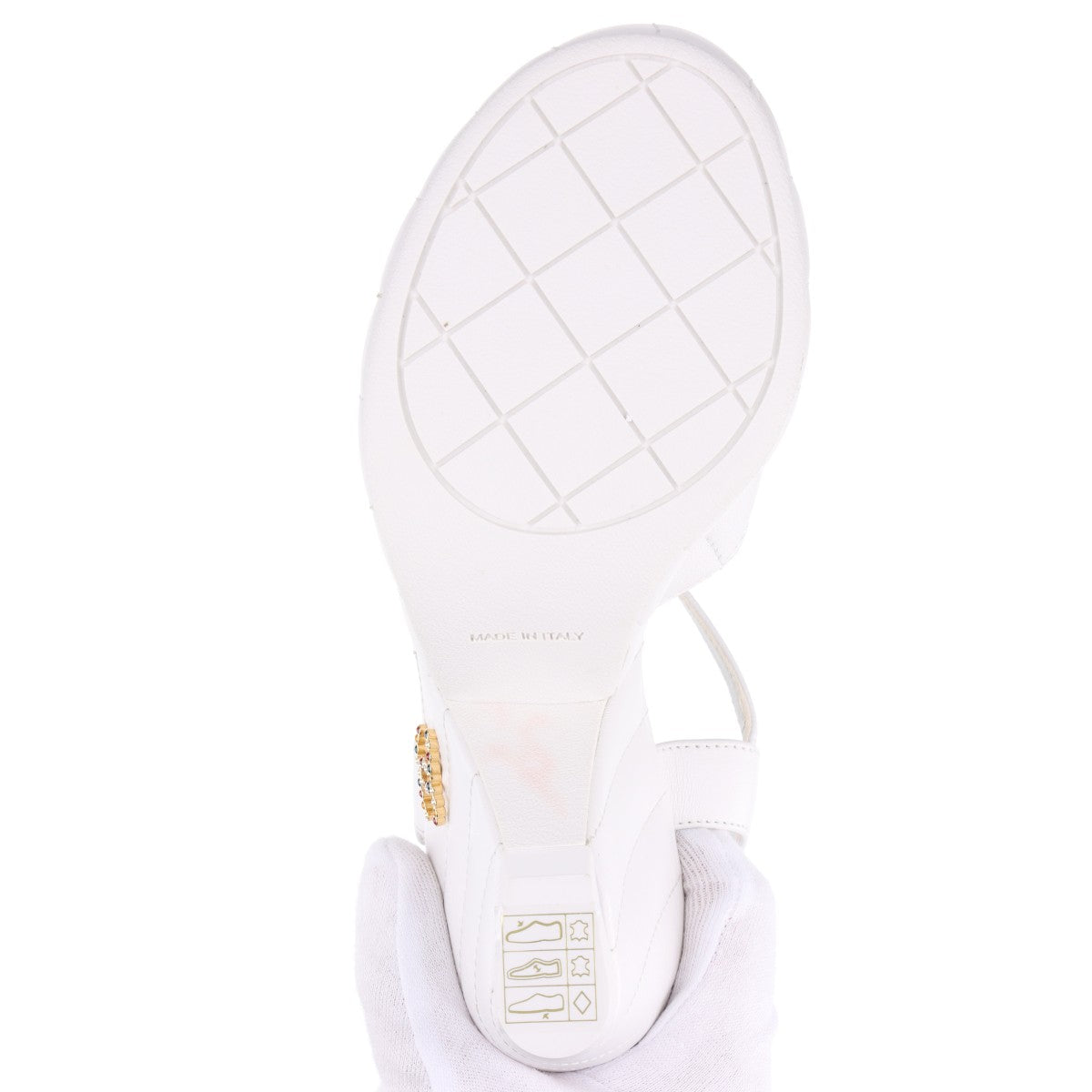Chanel Coco Leather Sandals 35  White G45637