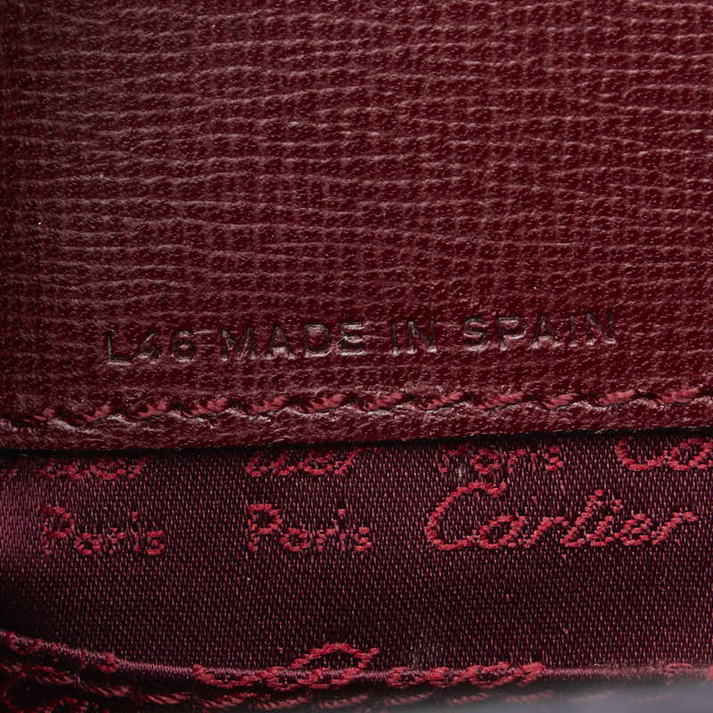 Cartier Masterline Tote Bag Wine Red Bordeaux Leather  Cartier Luxury
