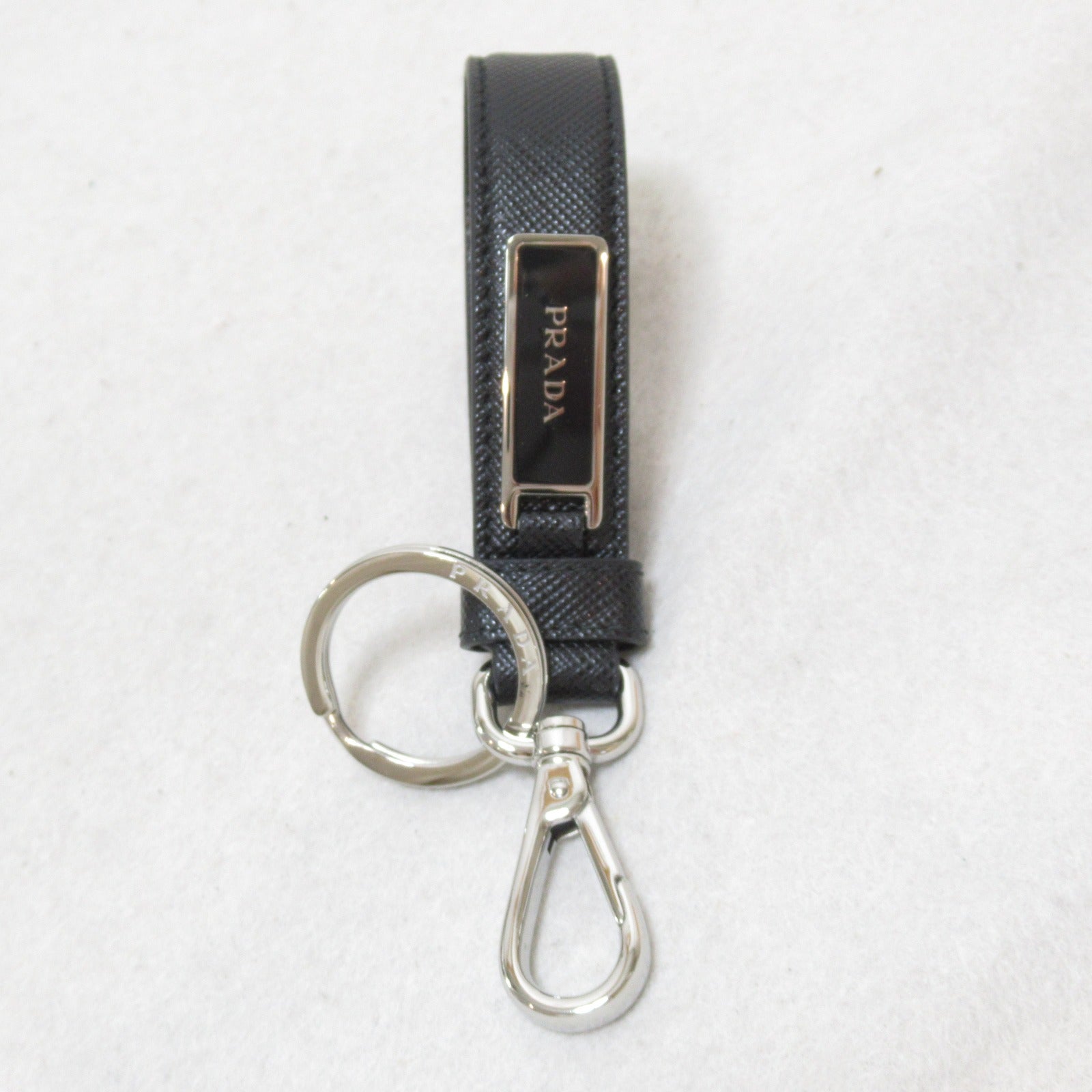 Prada Prada Keyring Keying Accessories Leather Sapphire   Nebi Nero 2PP709053F0002