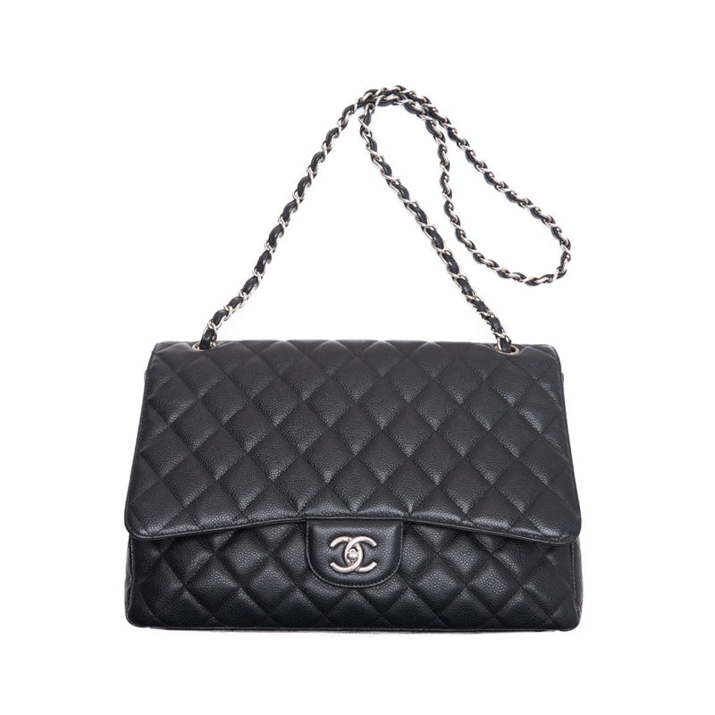 CHANEL Deca Double Flap Chain Shoulder Caviar S Black  Shoulder Bag Mini Shoulder Bag  Bag Hybrid 【 Delivery】 Netherlands Online