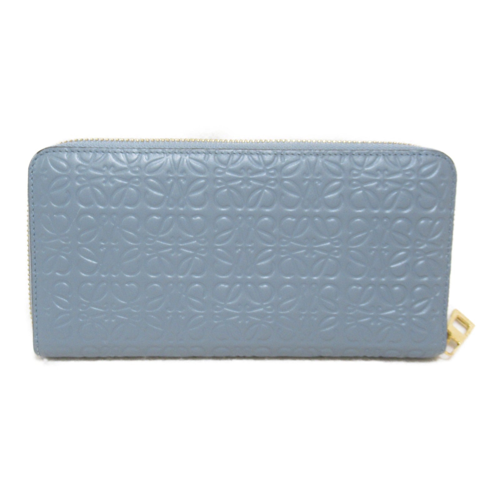 LOEWE Round Long Wallet Round Long Wallet Leather  Blue