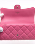 Chanel Matrasse Caviar S Wallet Pink Gold  Random