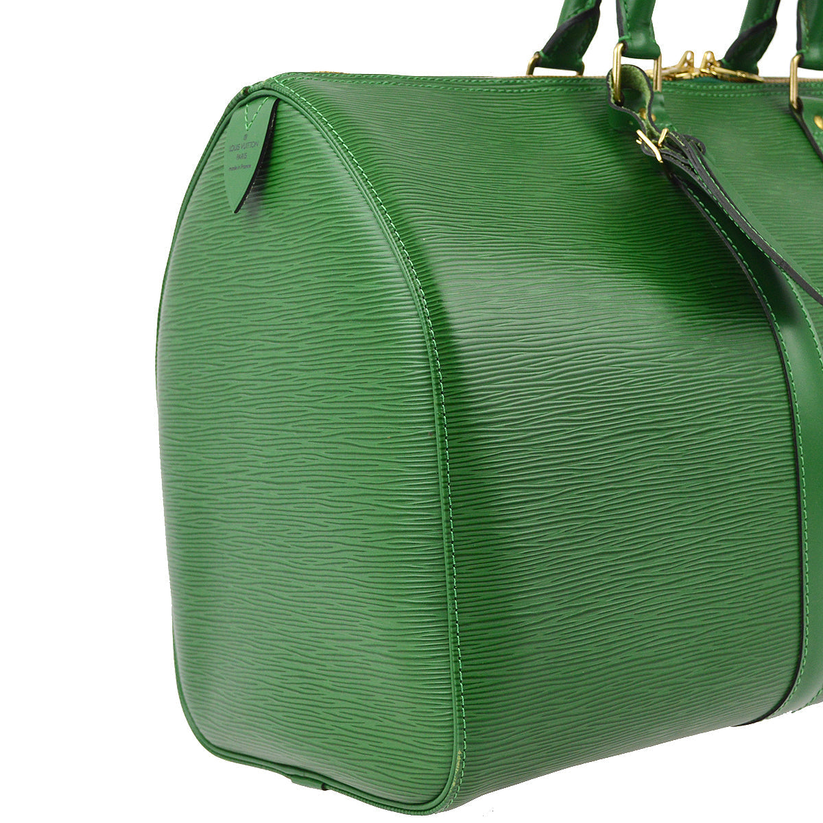 Louis Vuitton Green Epi Keepall 45 Travel Duffle Handbag M42974
