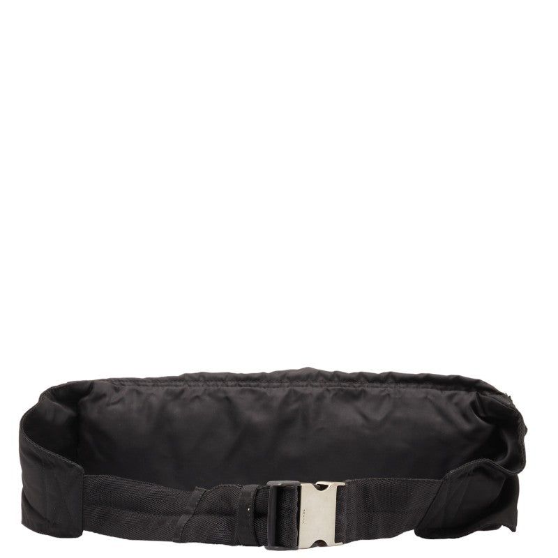 Prada Triangle Logo  Waist Bag Body Bag 2VL132 Black Nylon  Prada