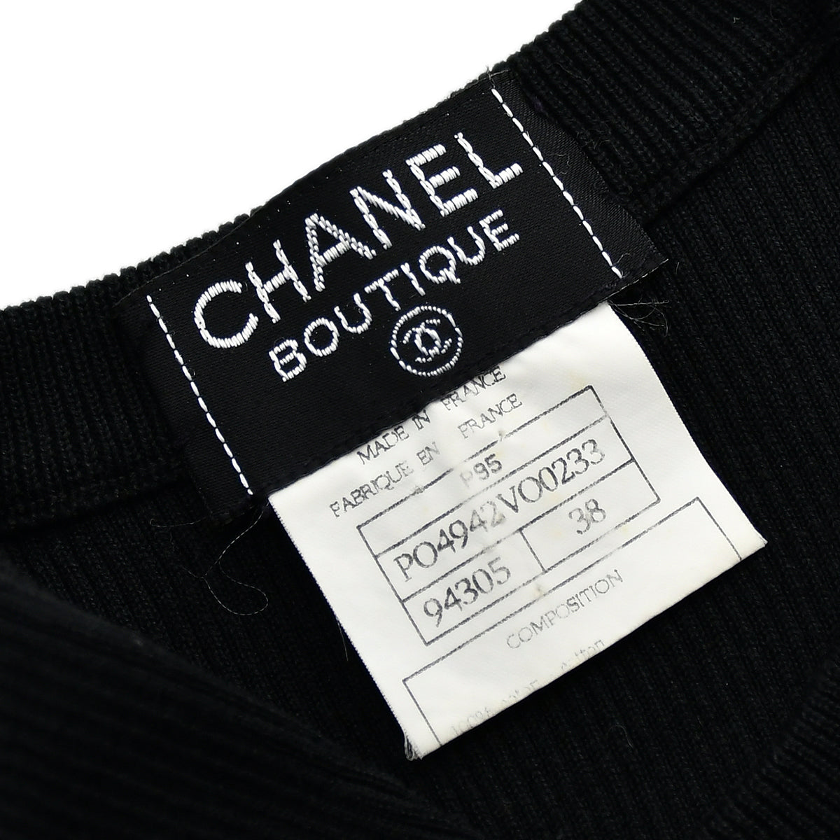 Chanel Sleeveless Tops Black