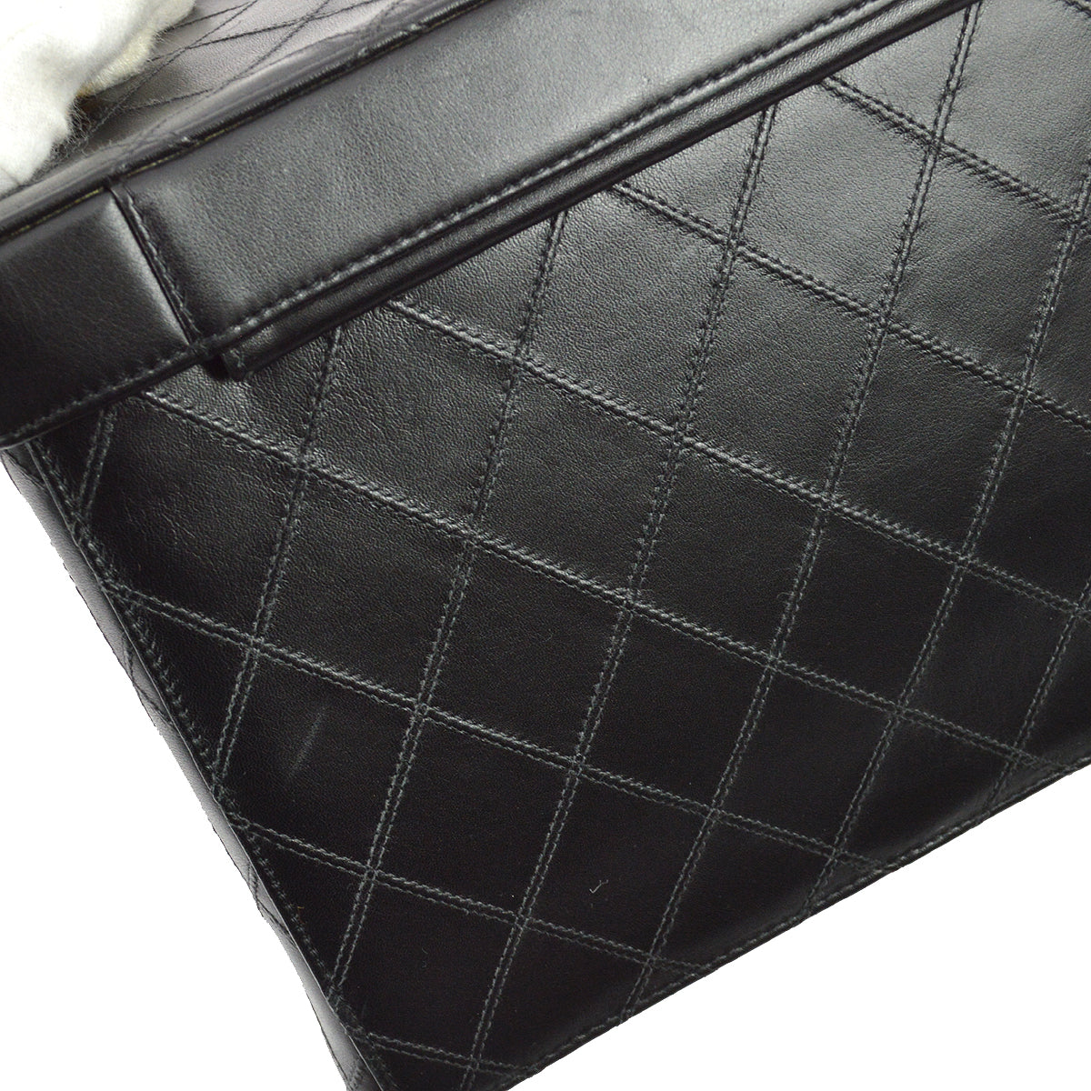 Chanel 1994-1996 黑色小羊皮雙色梳妝台 2way 手提包