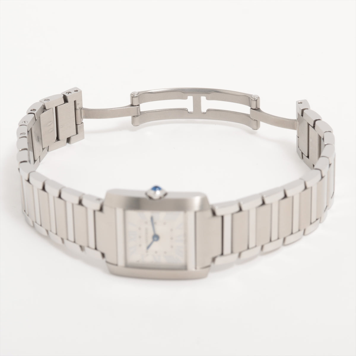 Cartier Tank Franchise SM WSTA0065 SS QZ Silver Character s 1 Brace Linear Injury