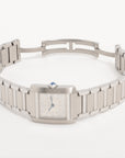 Cartier Tank Franchise SM WSTA0065 SS QZ Silver Character s 1 Brace Linear Injury