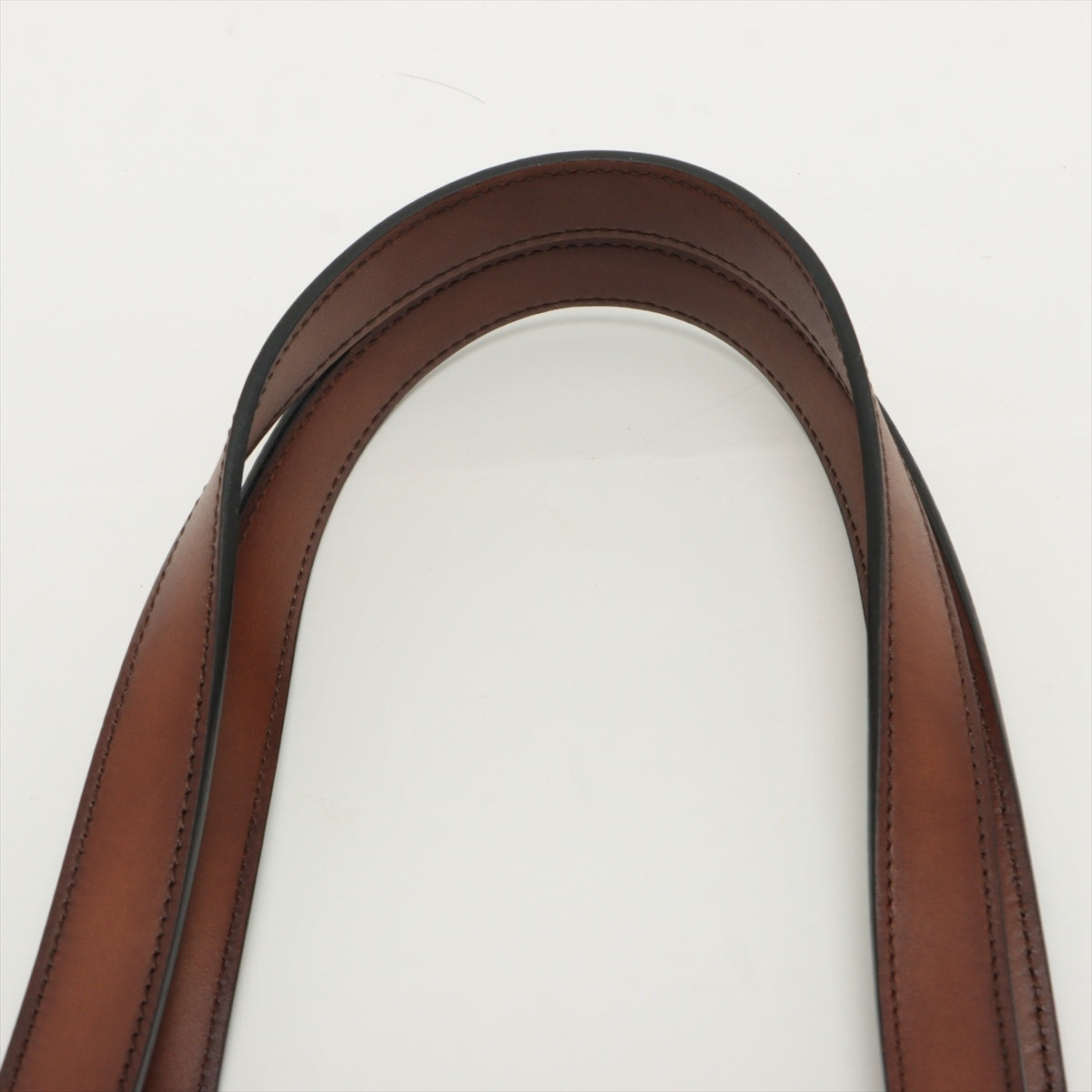Belotti Caligraphy Leather Tote Bag Brown