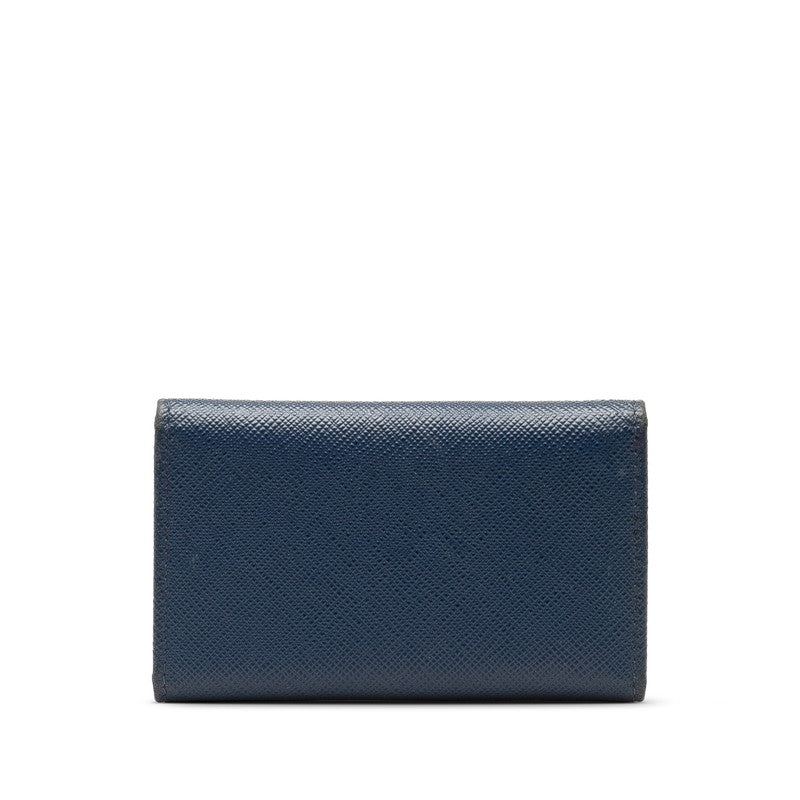 Prada Saffiano Keycase 6 sets 1PG222 Blue G Leather  Prada