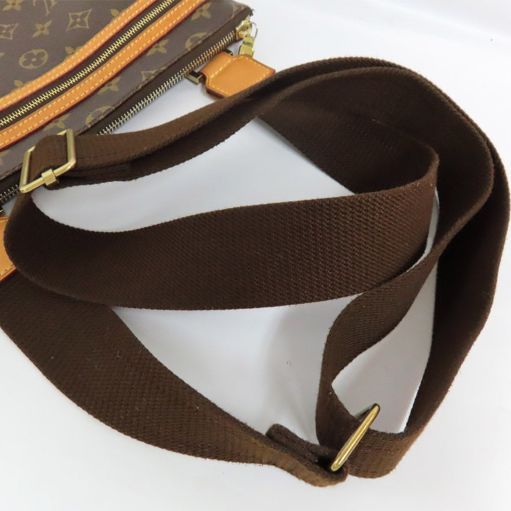 Louis Vuitton M40044 Monogram Shoulder Bag Cross-Body Leather PVC Brown  Mens