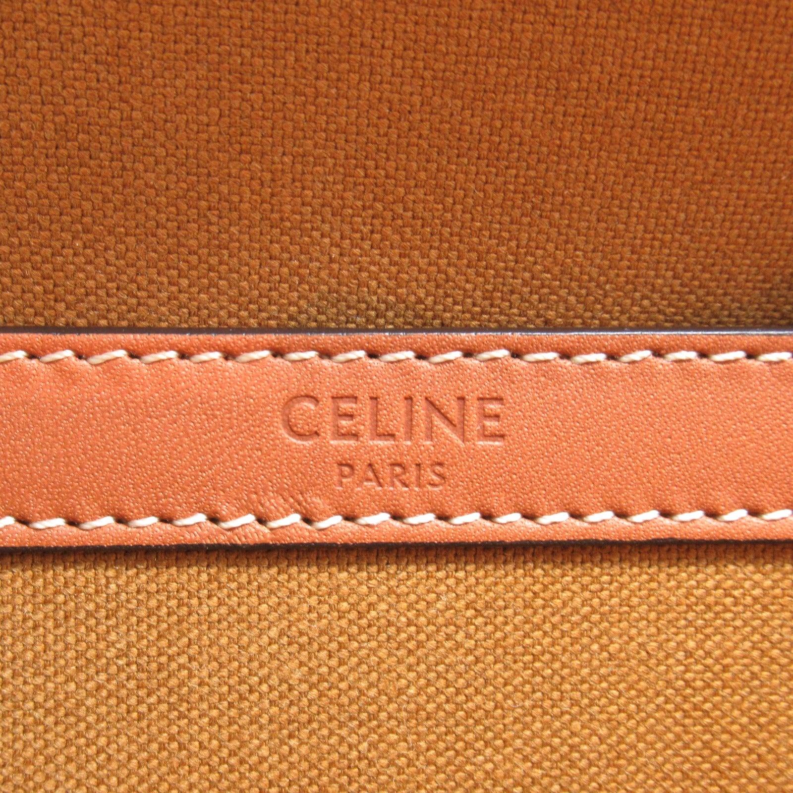 Celine Tote Bag Linen Brown Dark Brown