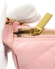 Chanel 2003-2004 Chain Shoulder Bag Pink Caviar