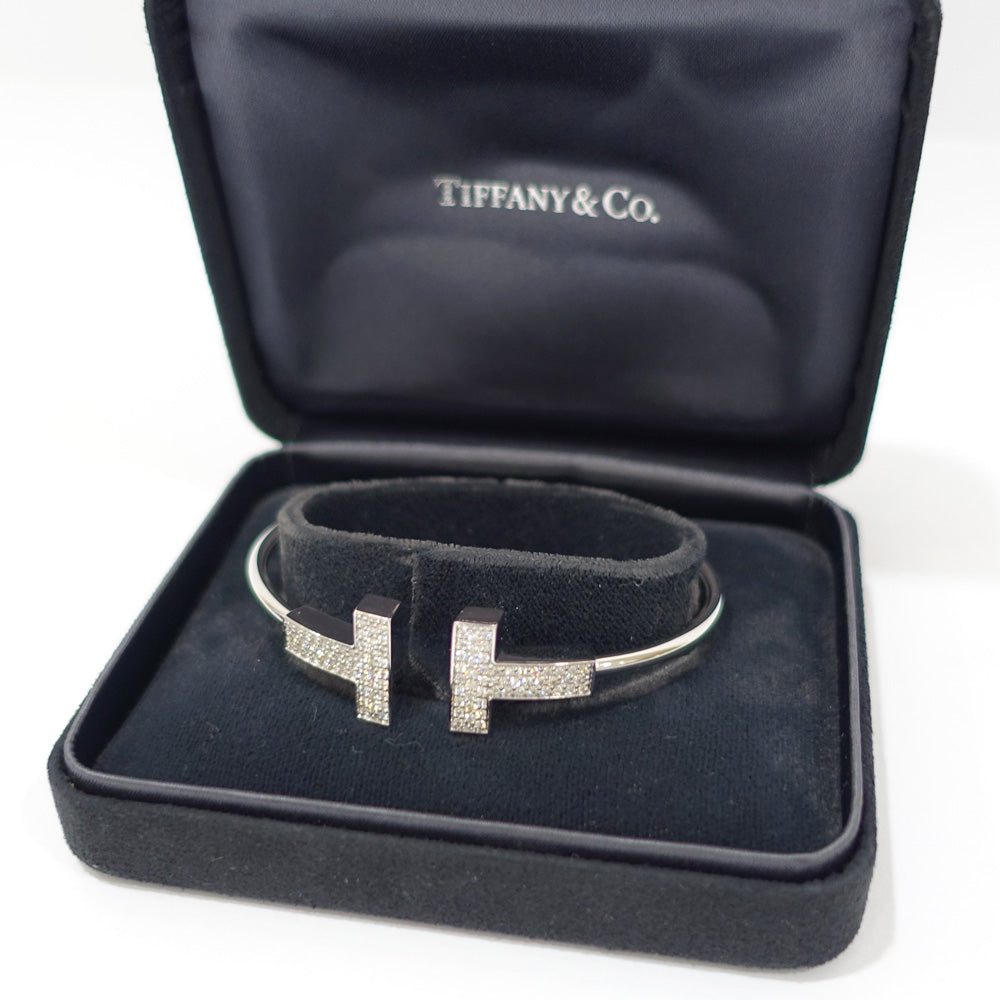 Tiffany T-L Diamond  Bracelet 750 White G 0.67ct K18 About 16.0cm Jewelry