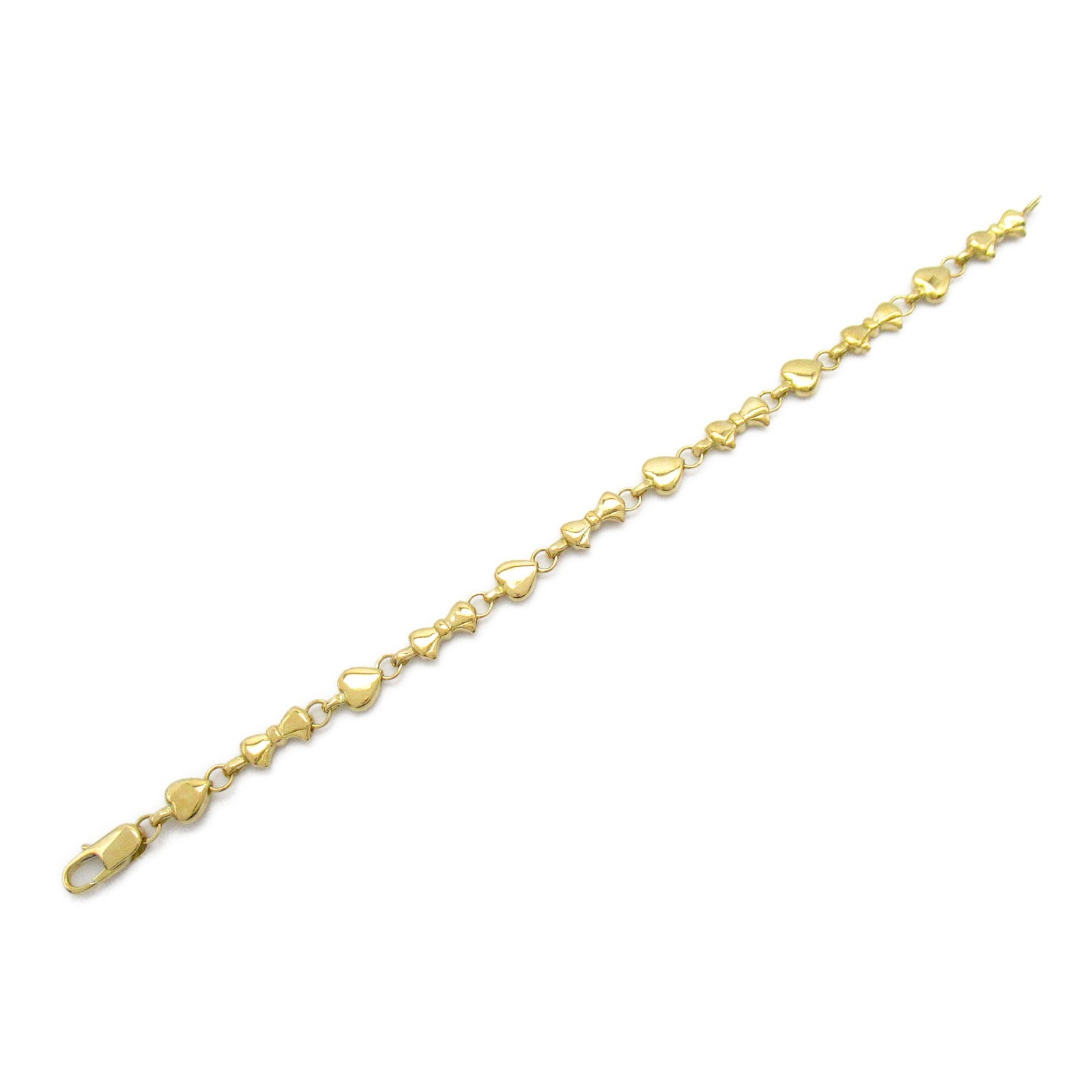 Tiffany &amp; Co Heart Ribbon Bracelet Accessories K18 (Yellow G)  Gold