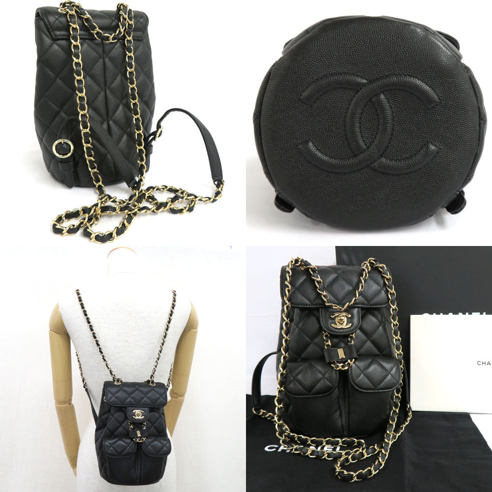 CHANEL CHANEL AS3290 B08045 94305 Chain Shoulder Black G  Caviar S Coco Leather  Beauty
