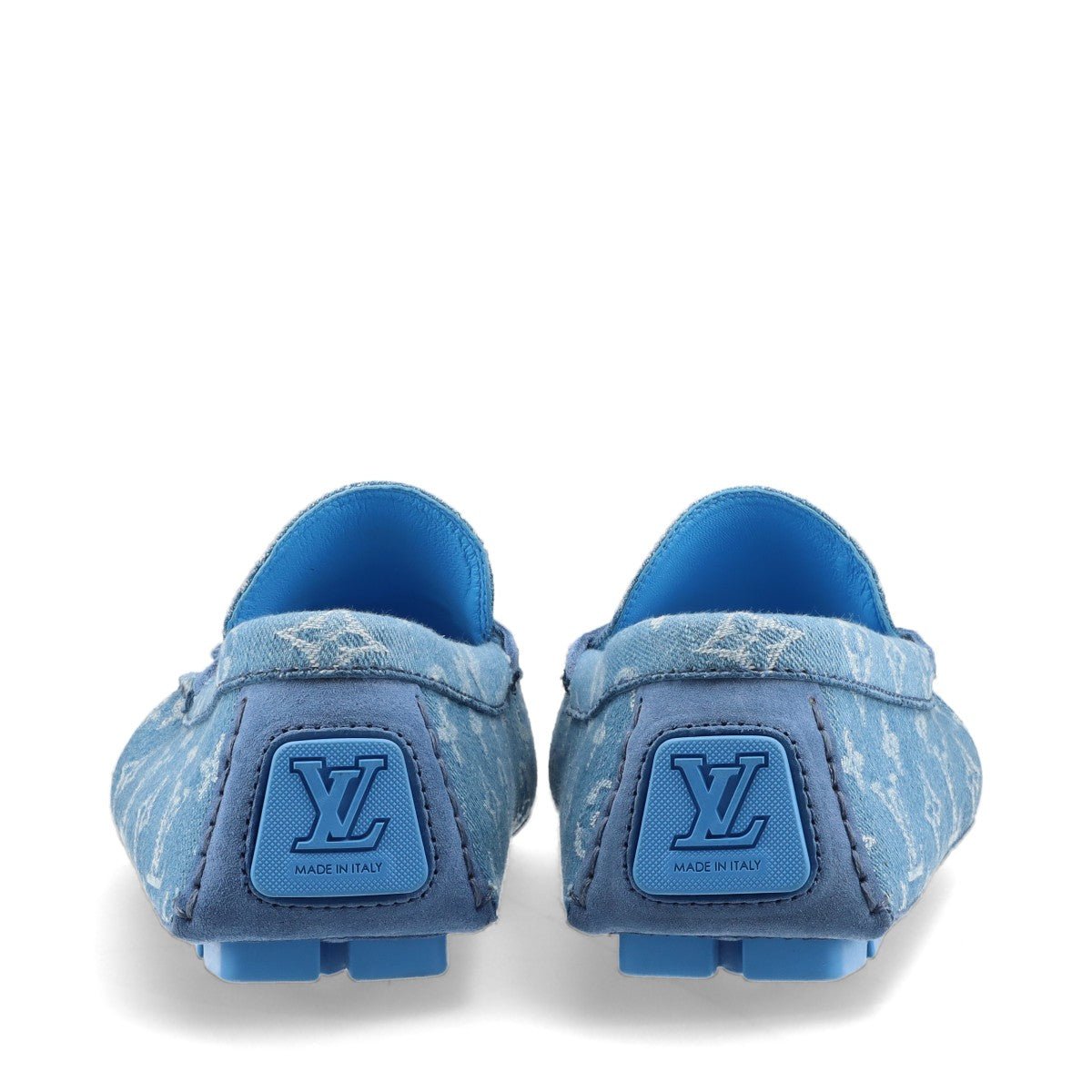 Louis Vuitton LV Driver Line 23 Years DenimSweed Driving Shoes 7 Men Blue×White FA0233 Monogram  Bag