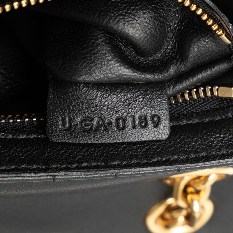 Celine Killing C Small Chain Shoulder Bag Black Leather  Celine