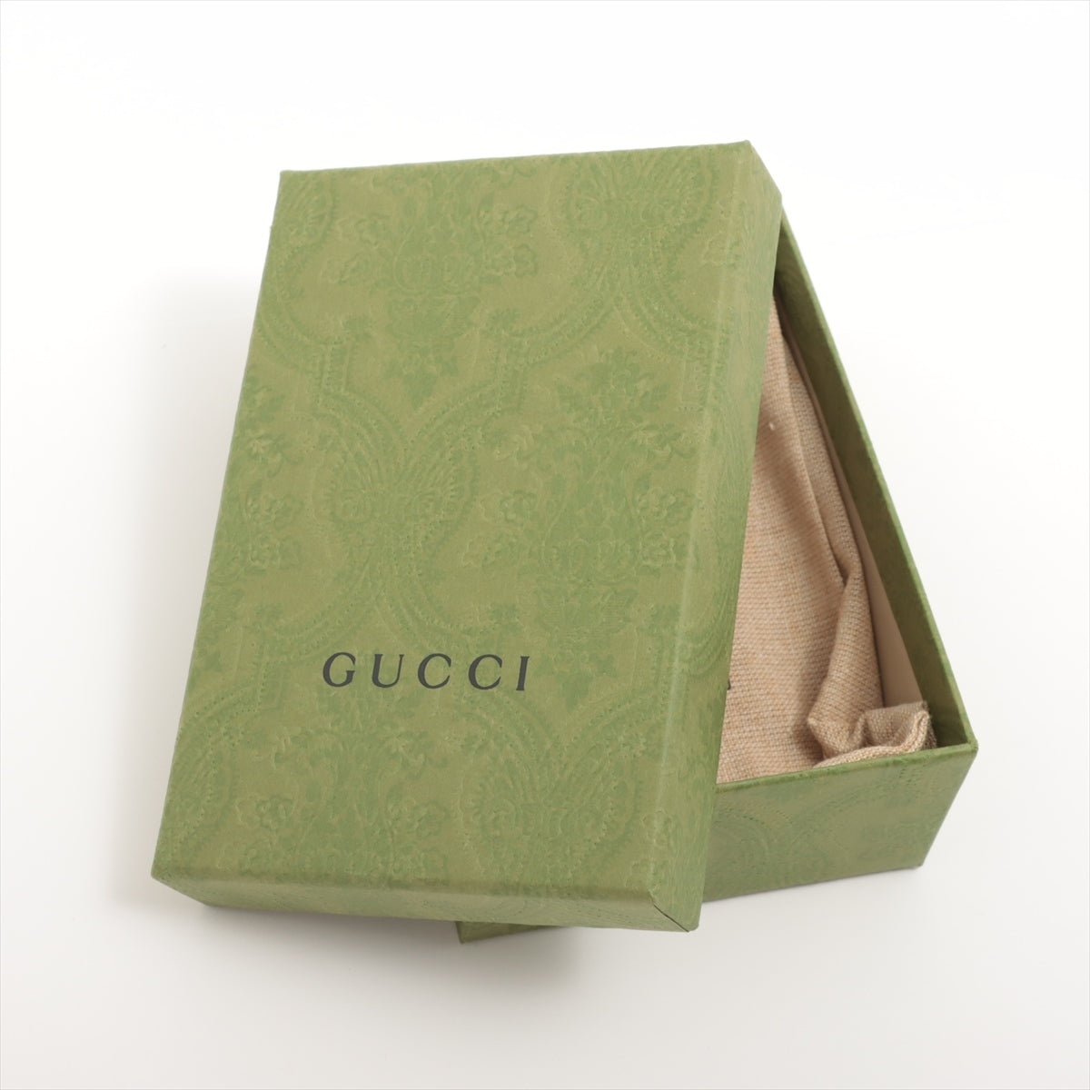 Gucci GG Spring Lobes PVC  Leather Compact Wallet Beige × Red 677609