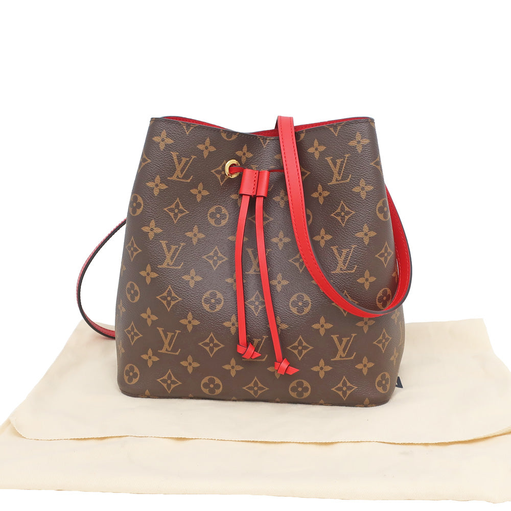 Louis Vuitton Neonoe Cochrico Shoulder Bag Monogram Red Red Dressing M44021