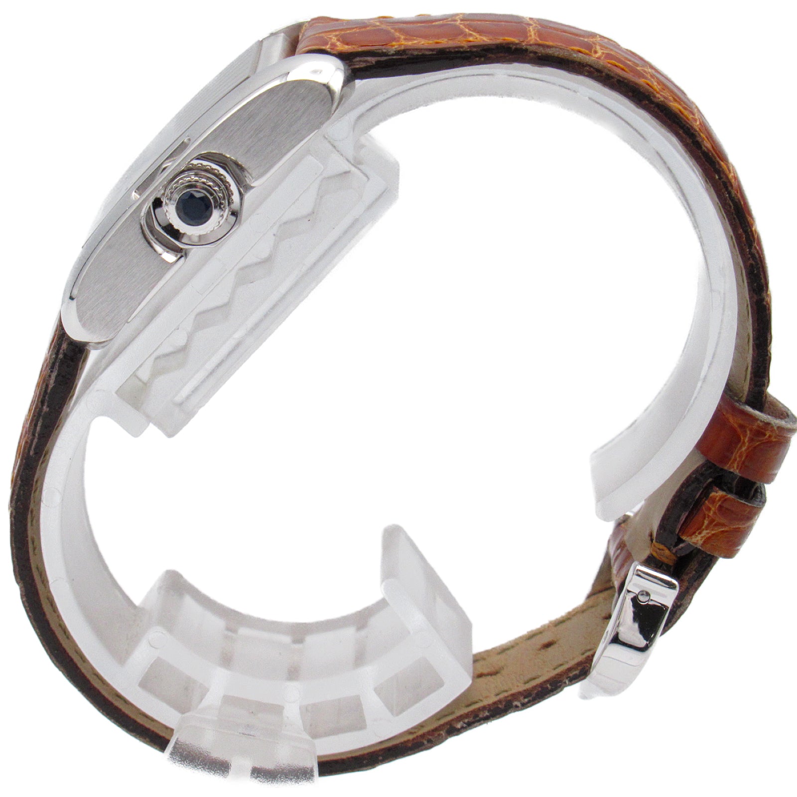 Cartier Cartier SM Watch K18WG (White G) Leather Belt  Silver  W5310029