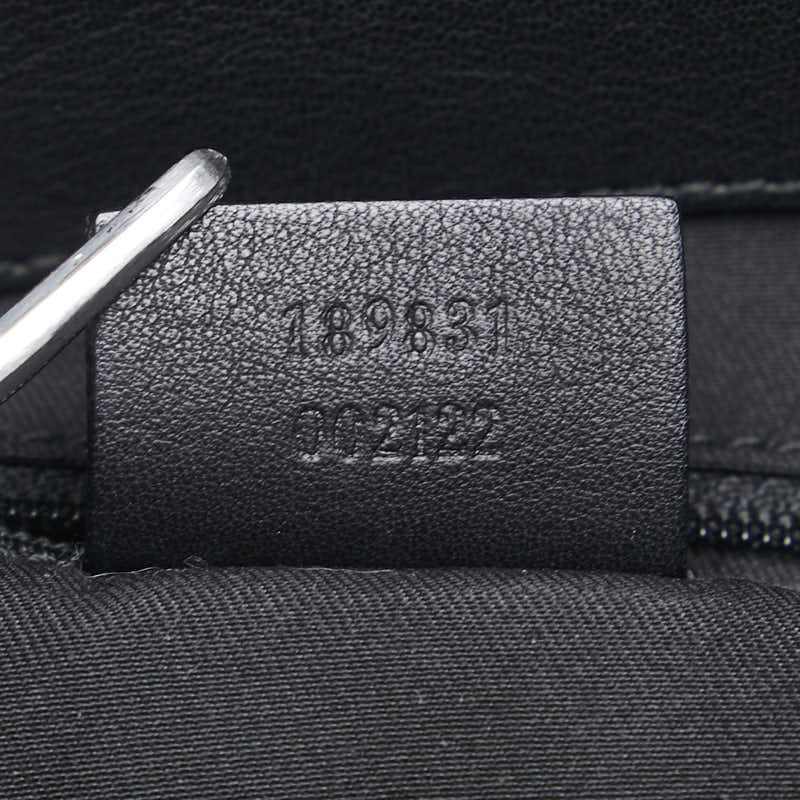 Gucci Handbag 189831 Black Silver Leather  Gucci