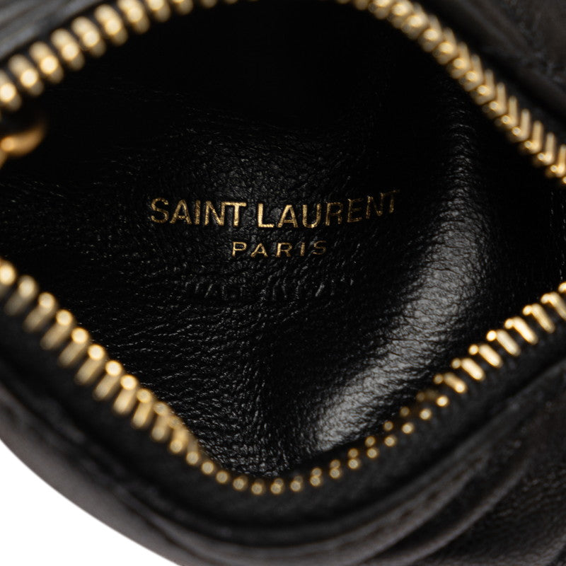 Saint Laurent Monogram Berrangos Coin Case 669925 Black Leather  Saint Laurent
