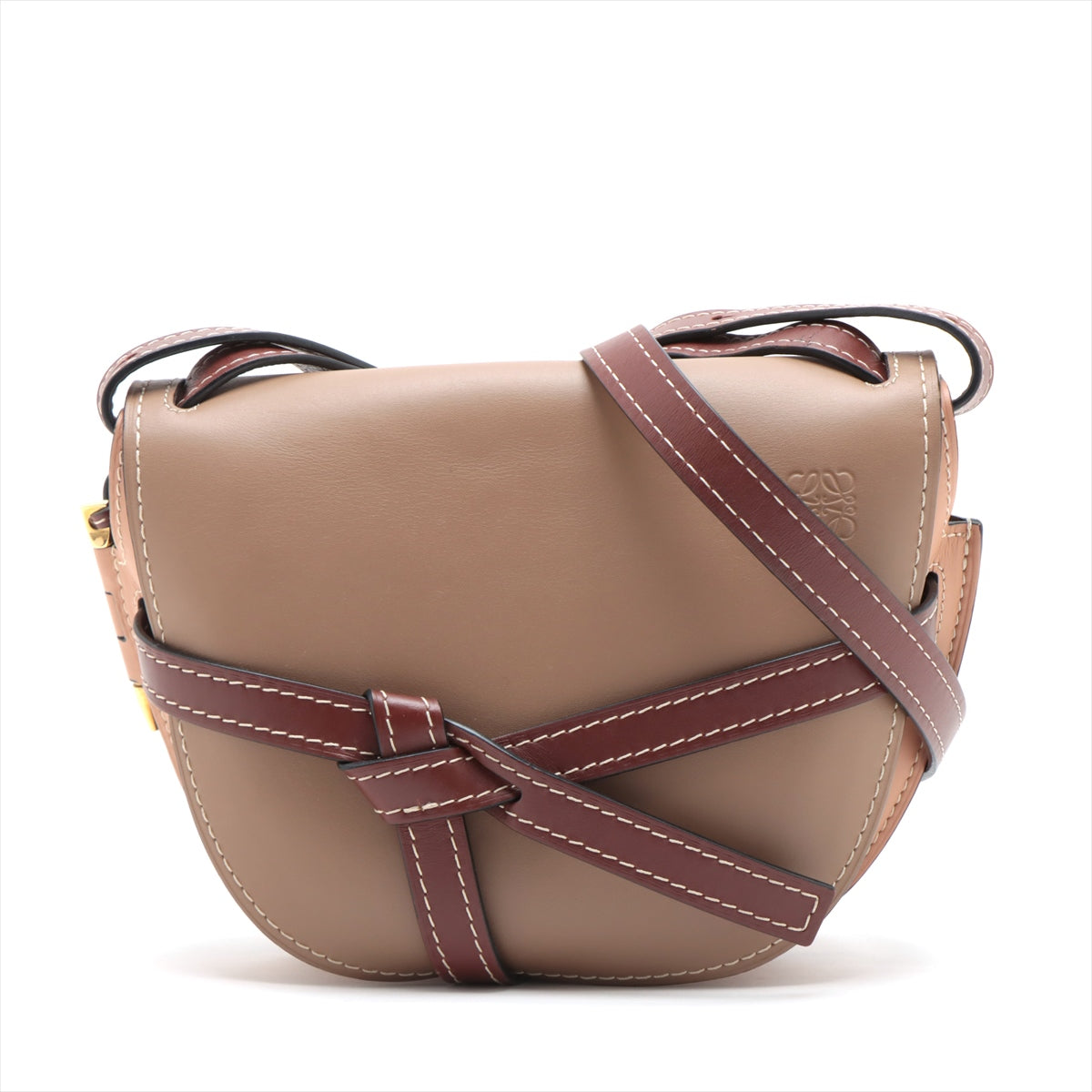 Loewe Gate Bag Small Leather Shoulder Bag Brown Earl