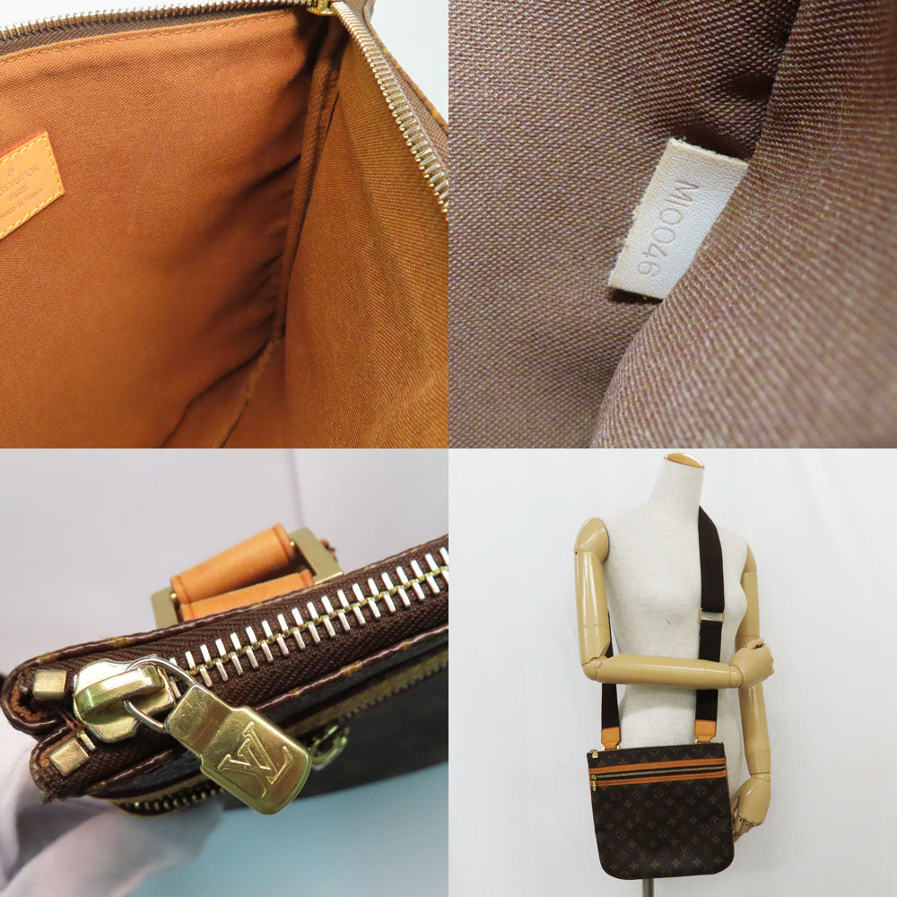 Louis Vuitton M40044 Monogram Shoulder Bag Cross-Body Leather PVC Brown  Mens