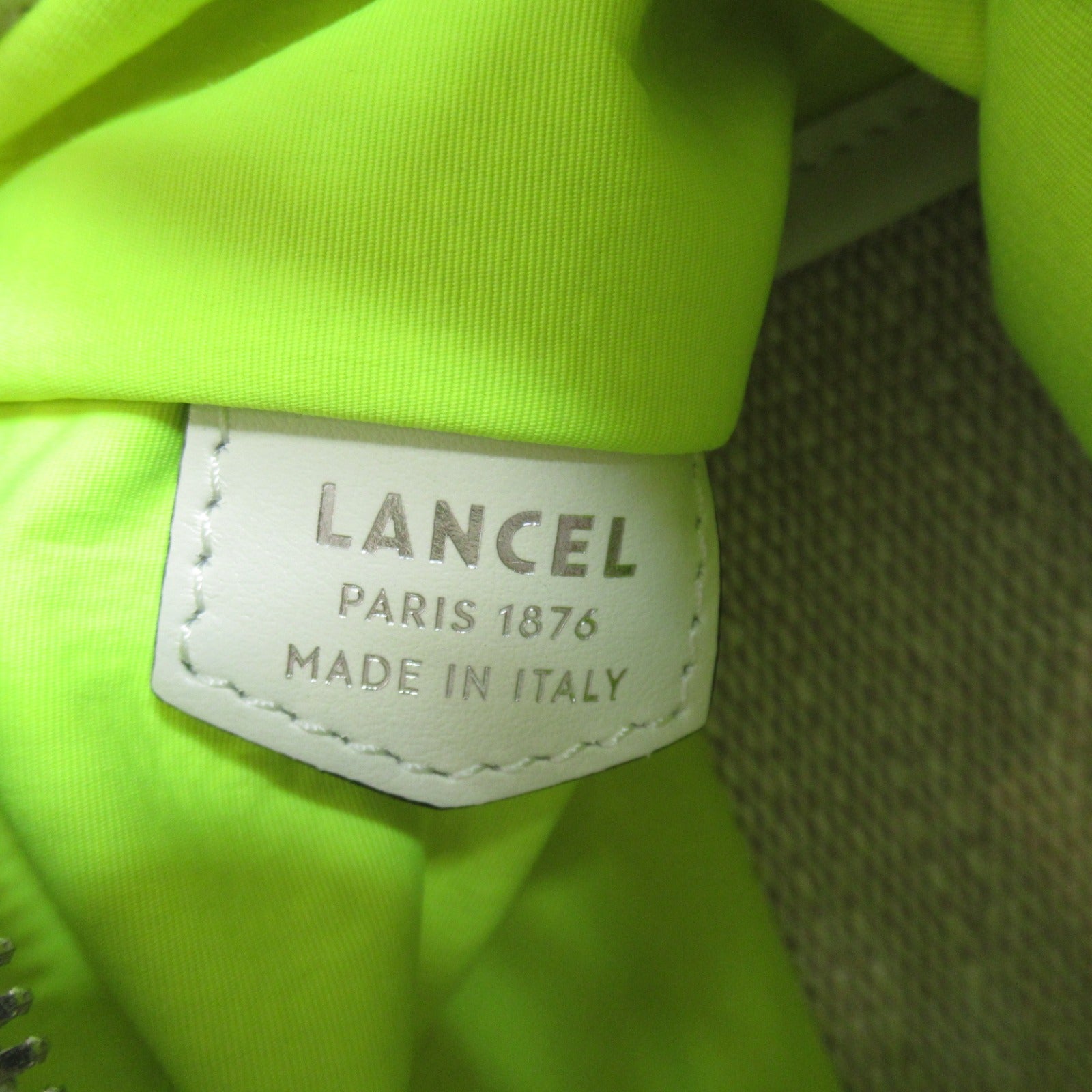 Lancel LANCEL 2w Shoulder Bag 2way Shoulder Bag Leather Linen  White Natural/White A120065Z