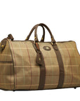 Burberry Check Boston Bag Travel Bag Carrying Bag Brown Canvas Leather  BURBERRY