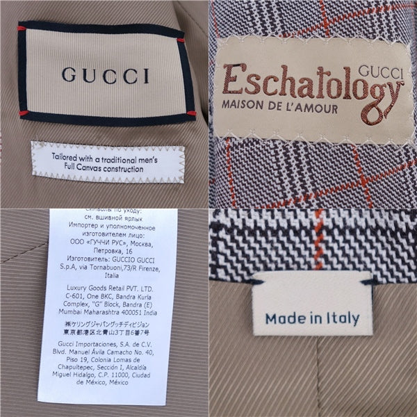 Gucci Jacket 2021  Jacket Single Glen Checkout Wool Out  36 (S equivalent) Gr