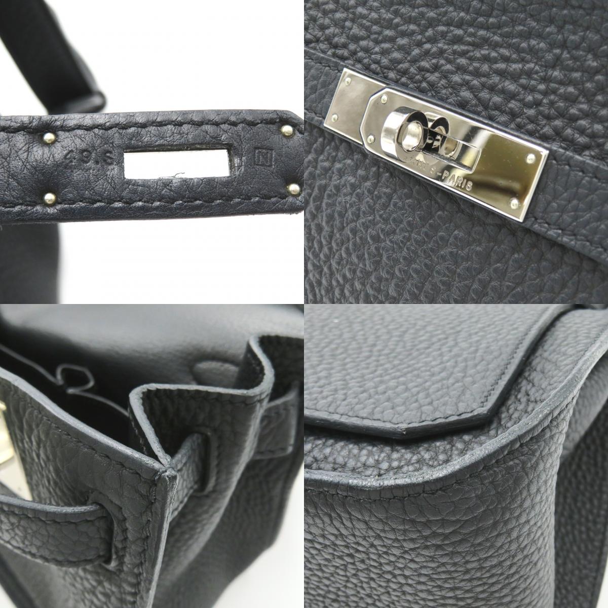 Hermes Hermes Zipsey 28 Shoulder Bag Leather Triumphant   Black