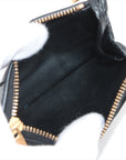 Bottega Veneta Maxine Incharted Leather Coin Case Black