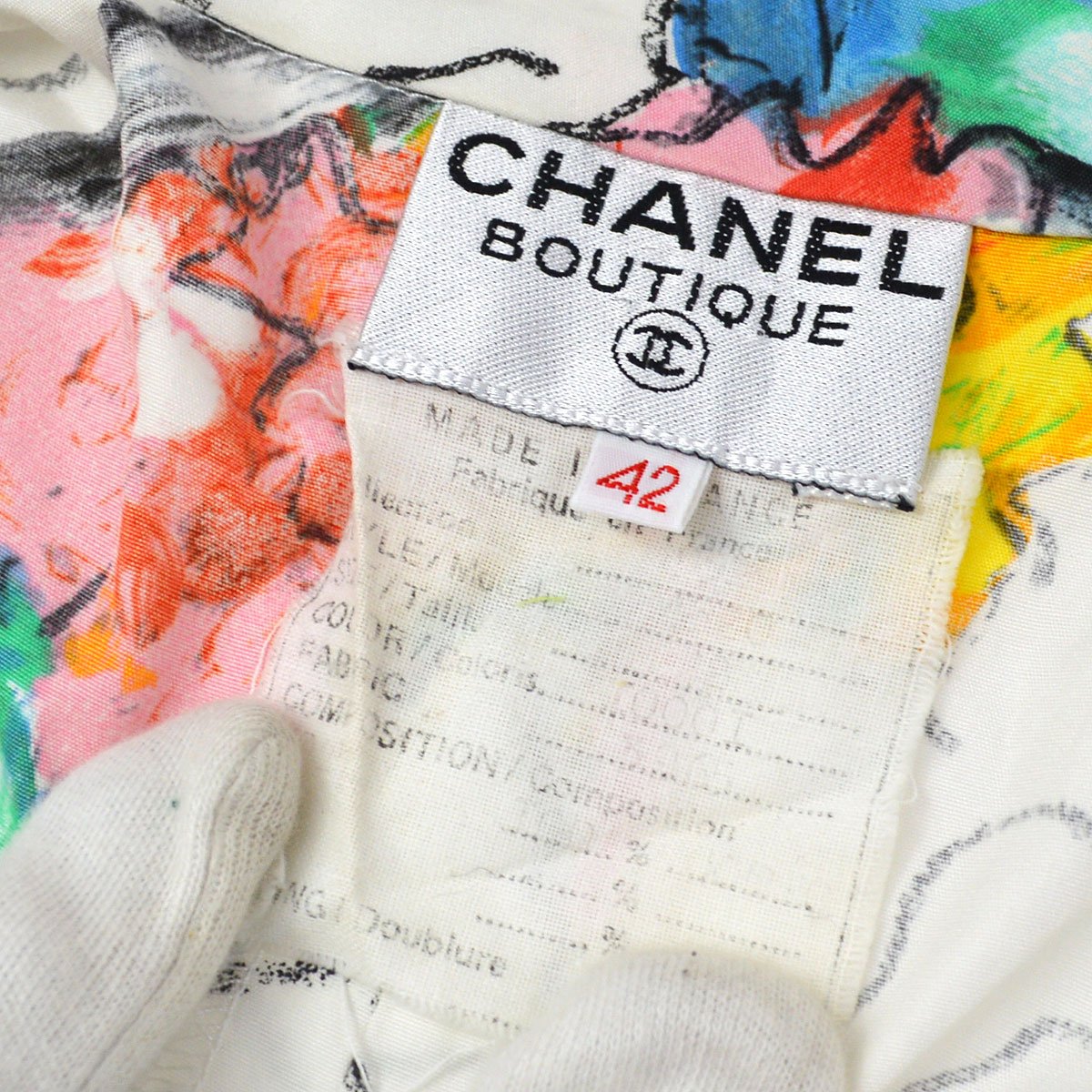 CHANEL 1995 CC buttons logo-print shirtdress 