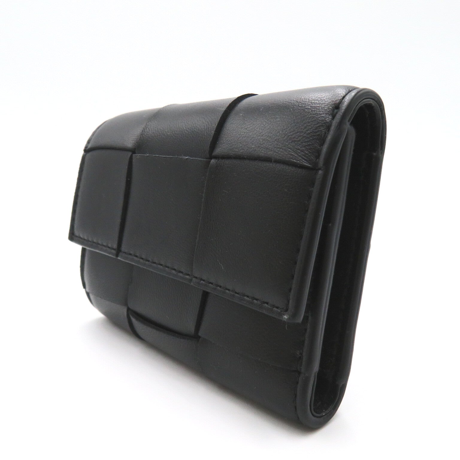 BOTTEGA VENETA Intercharged Three Fold Wallet Three Folded Wallet   Black 750245VCQC18425