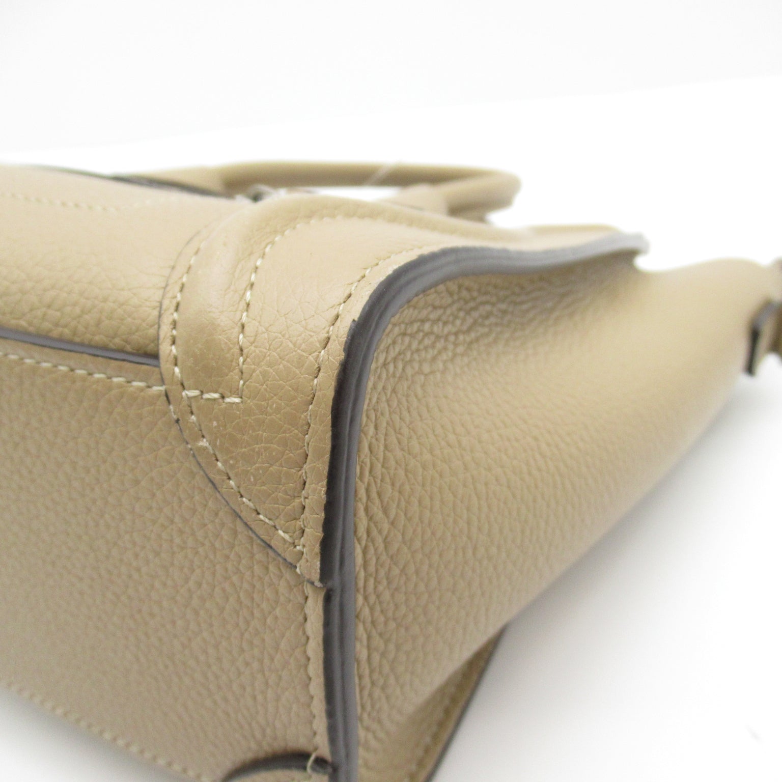 Celine Celine Lago Gino Shoulder Bag Shoulder Bag Leather  Beige W-AT2272