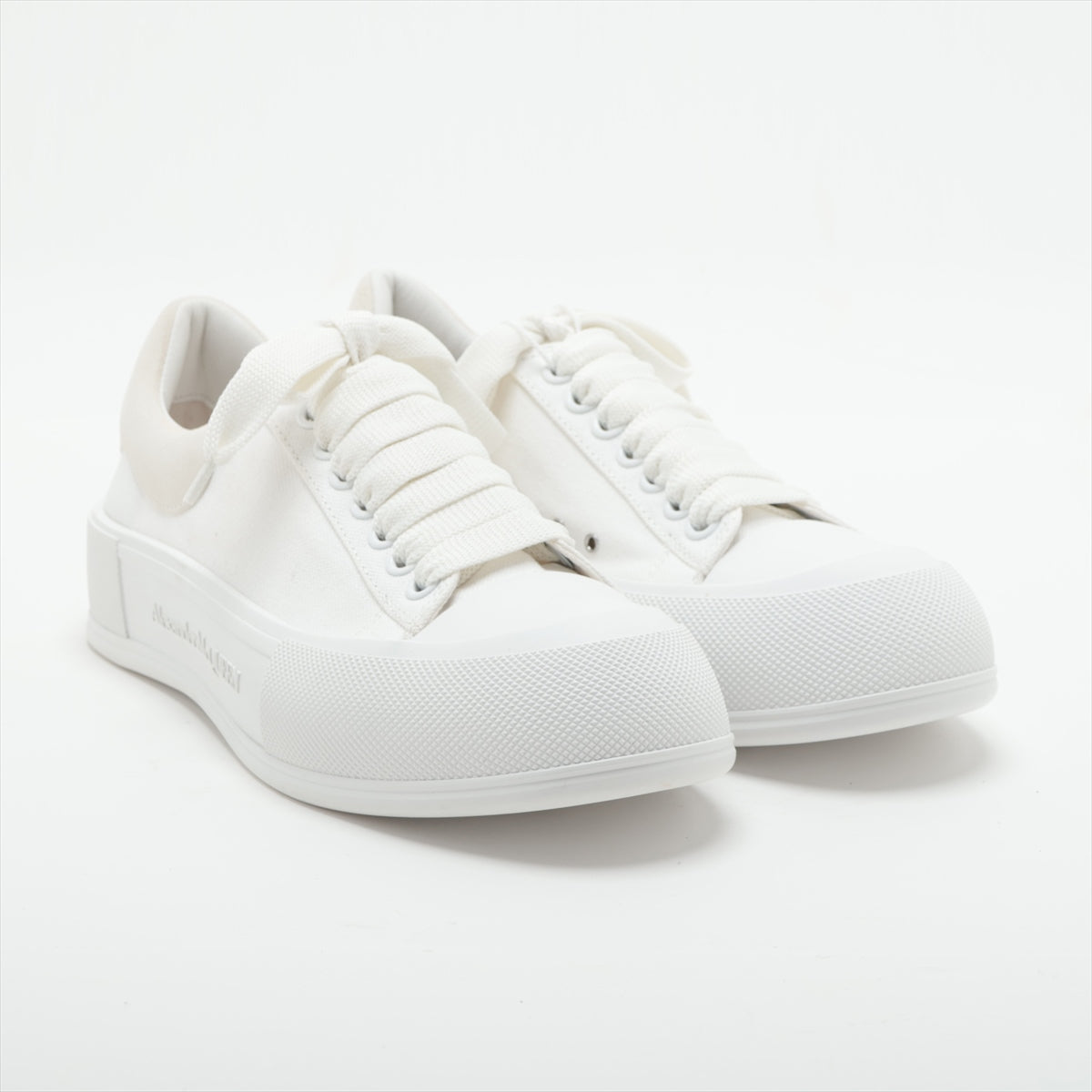 Alexander McQueen Canvas  Leather Trainers 39  White 654593 Change Himo