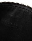 Versace Logo Silver G  Clutch Bag Clutch Black Leather Men Versace  VERSACE
