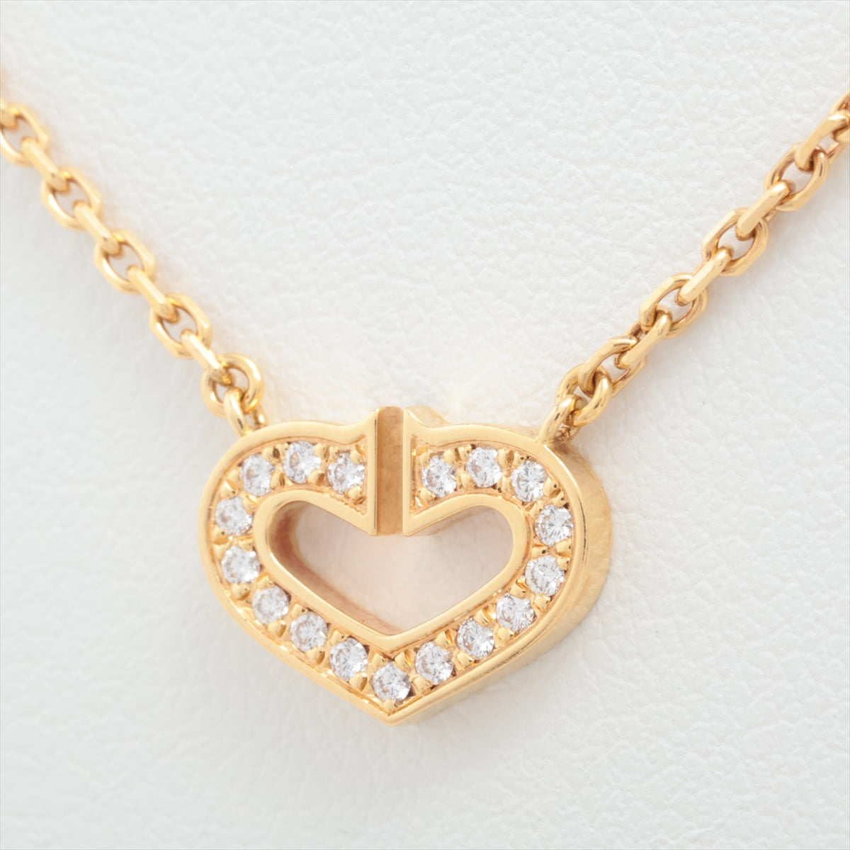 Cartier C Heart Diamond Necklace 750 (YG) 5.7g